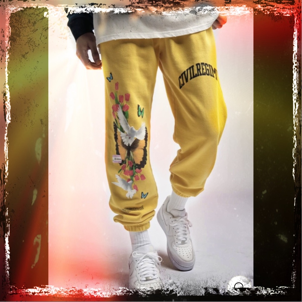 Civil Regime More Hope Cozy Sweatpants yellow